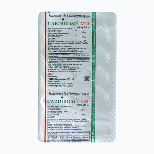 Cardirose CV 20mg Capsule 10'S - Global Surgicals