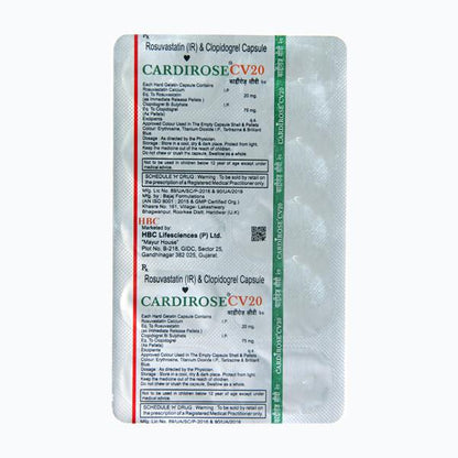 Cardirose CV 20mg Capsule 10'S - Global Surgicals