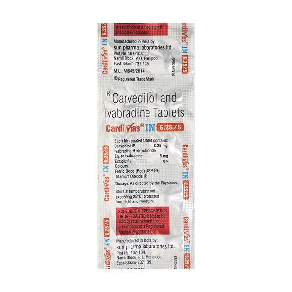 CARDIVAS IN 6.25/5 Tablet 10's - Global Surgicals