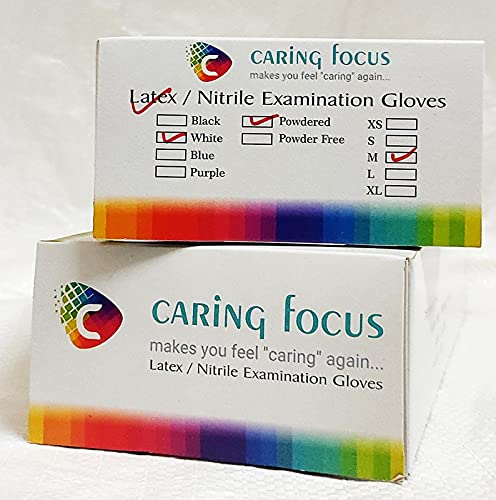 Caring Focus Latex Powder Free Examination Gloves - Global Surgicals