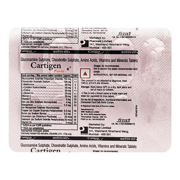 Cartigen Forte + Tablet 10's - Global Surgicals