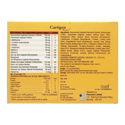 Cartigen Forte + Tablet 10's - Global Surgicals