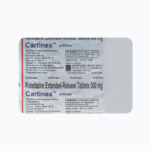 Cartinex 500mg Tablet 10'S - Global Surgicals