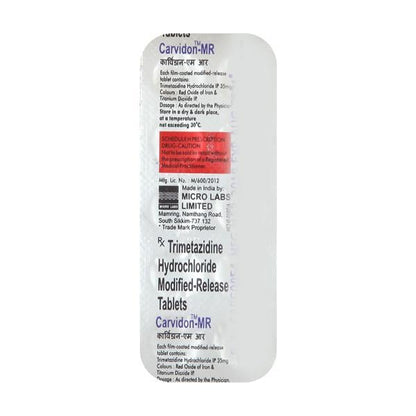 Carvidon MR Tablet 10'S - Global Surgicals