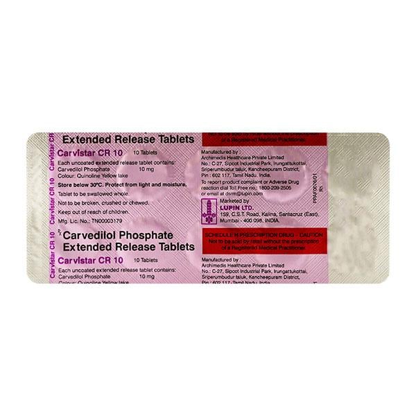 Carvistar CR 10mg Tablet 10'S - Global Surgicals
