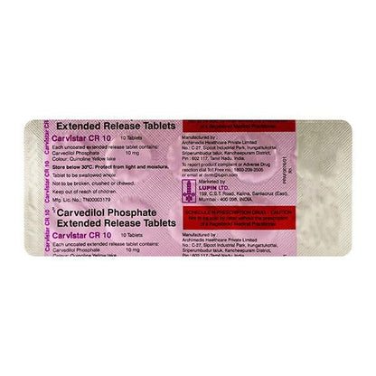 Carvistar CR 10mg Tablet 10'S - Global Surgicals