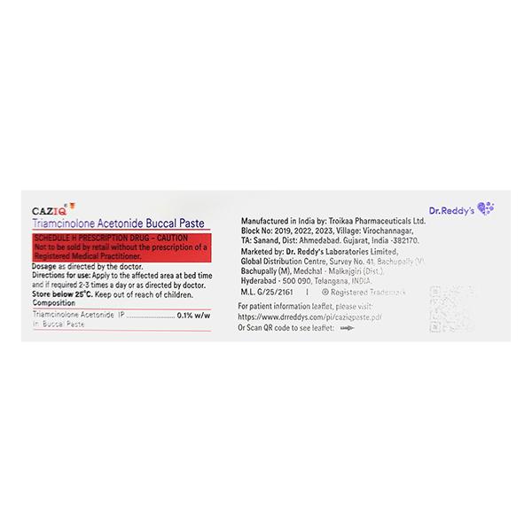 CAZIQ BUCCAL Paste 7.5g - Global Surgicals