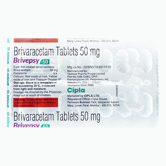 BRIVEPSY 50 Tablet 14's