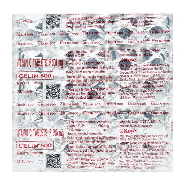 CELIN NEW 500mg Tablet 25's - Global Surgicals