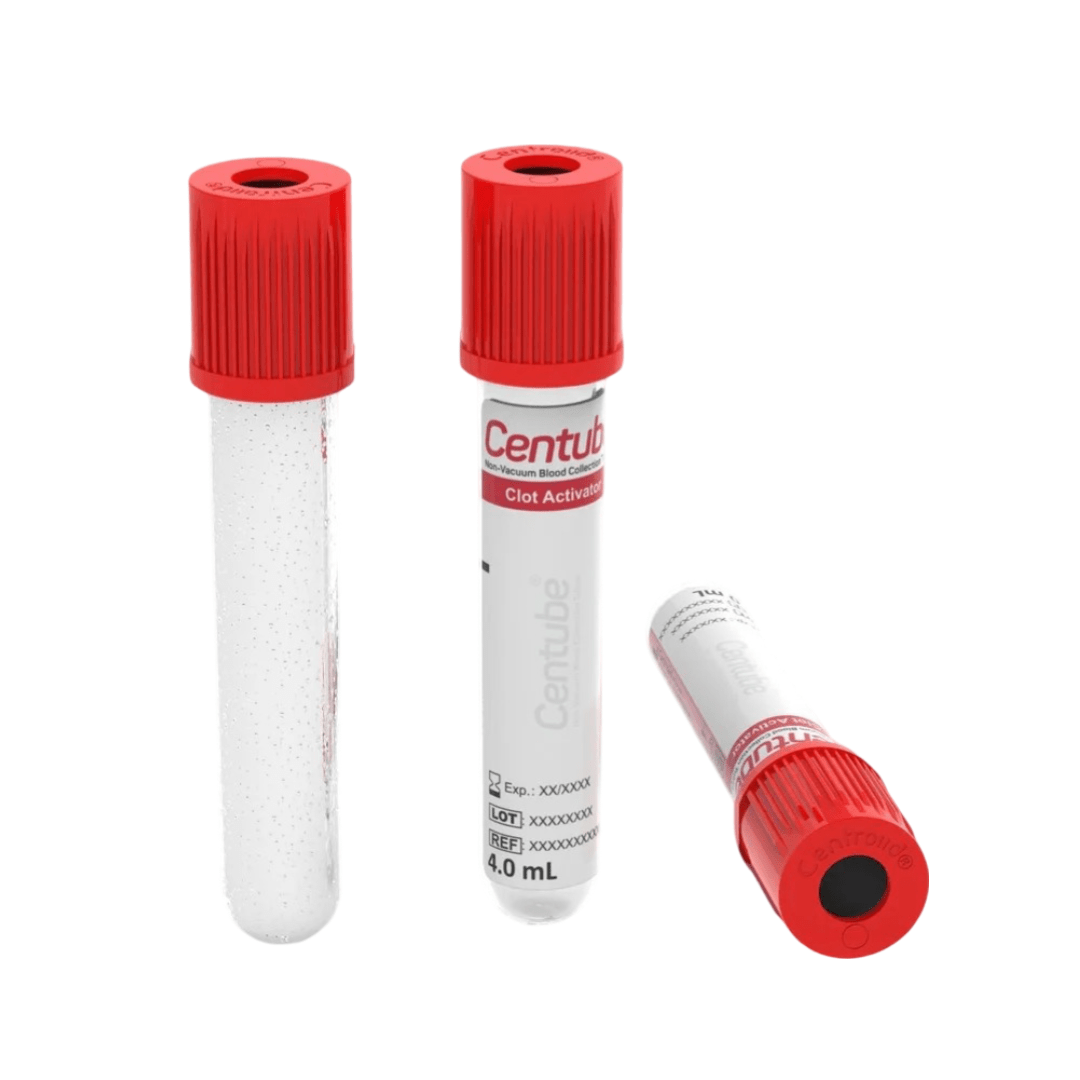 Centube Clot Activator Non Vaccum Blood Collection Tube - Global Surgicals