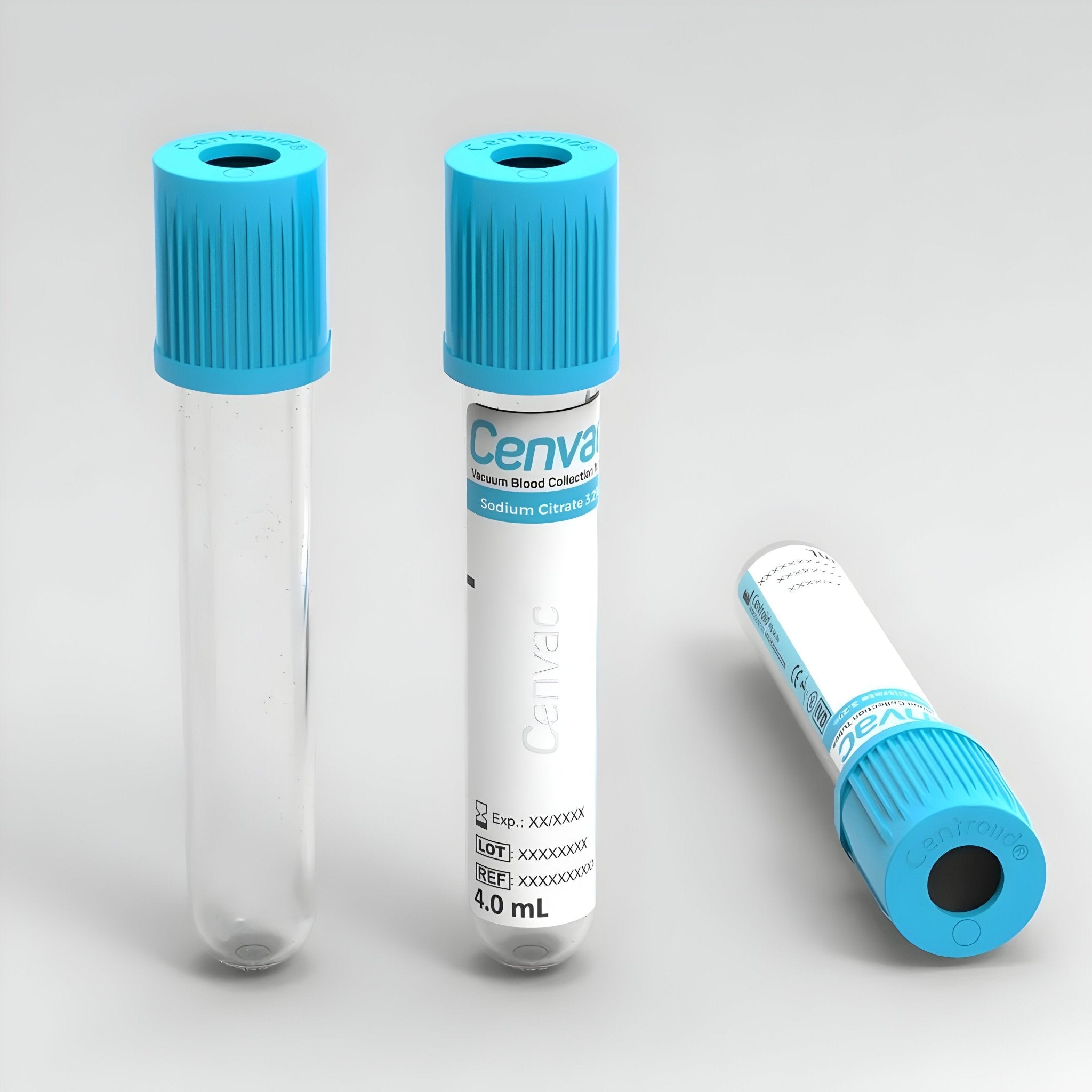 Centube Sodium Citrate 3.2% Non Vaccum Blood Collection Tube - Global Surgicals