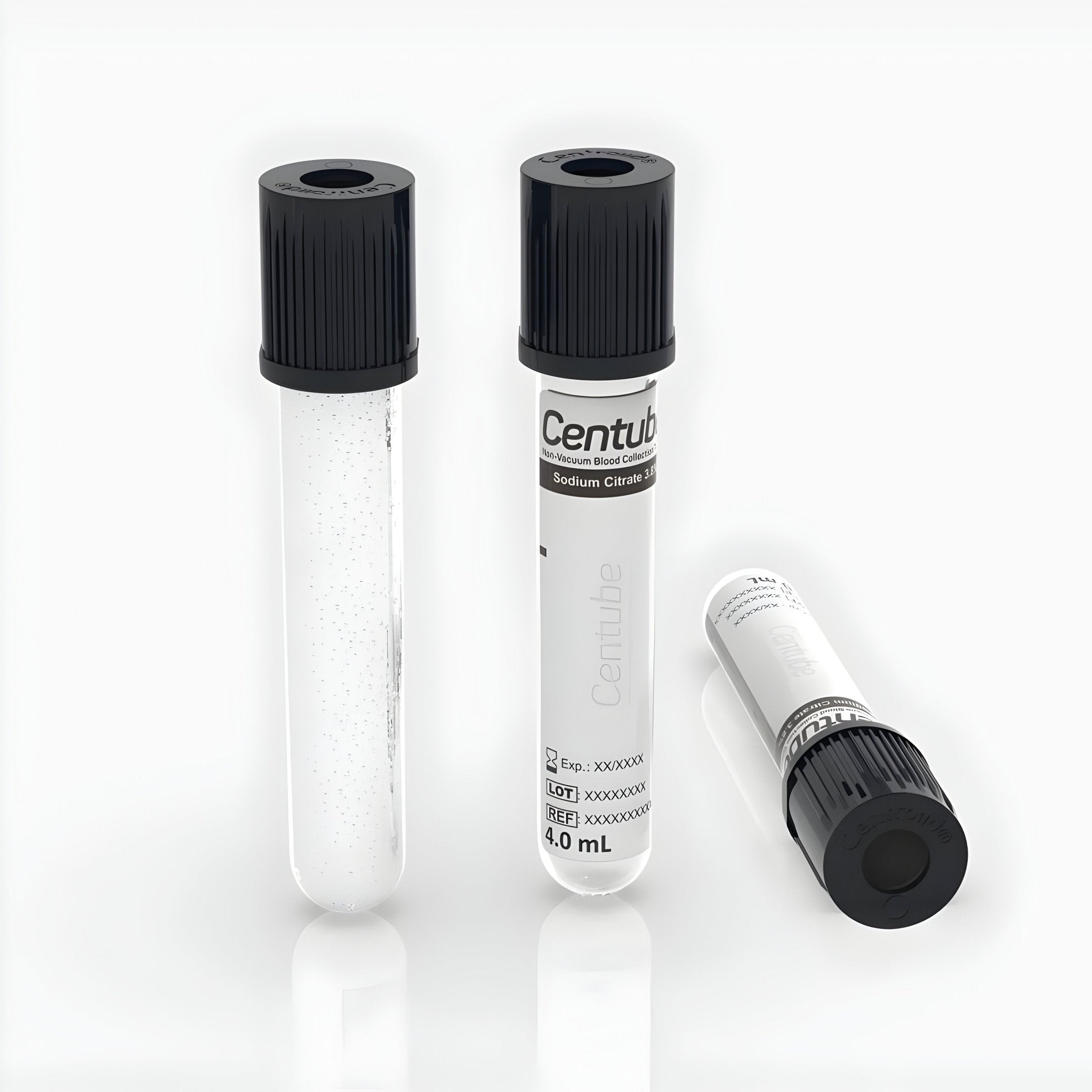 Centube Sodium Citrate 3.8% Non Vaccum Blood Collection Tube - Global Surgicals