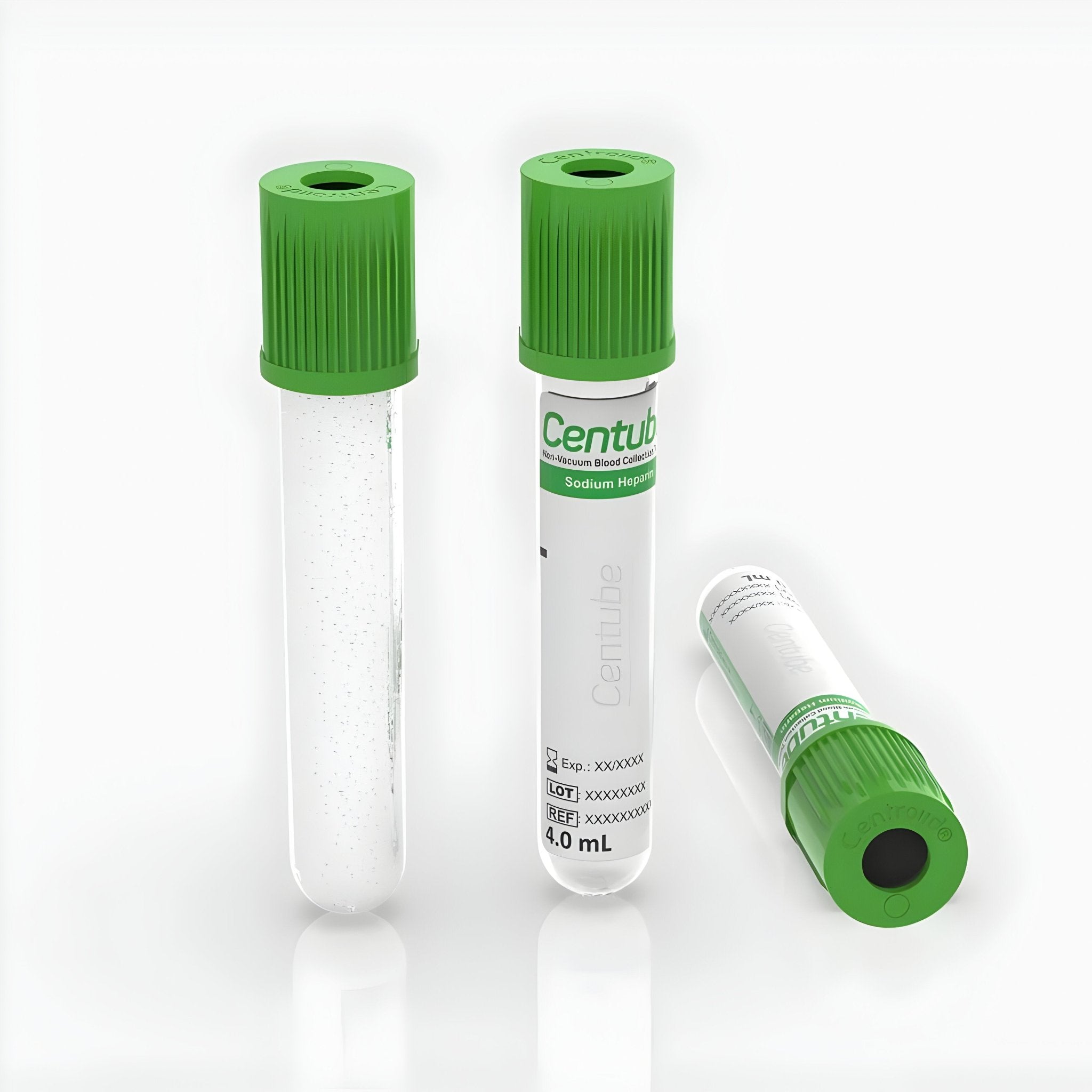 Centube Sodium Heparin Non Vaccum Blood Collection Tube - Global Surgicals