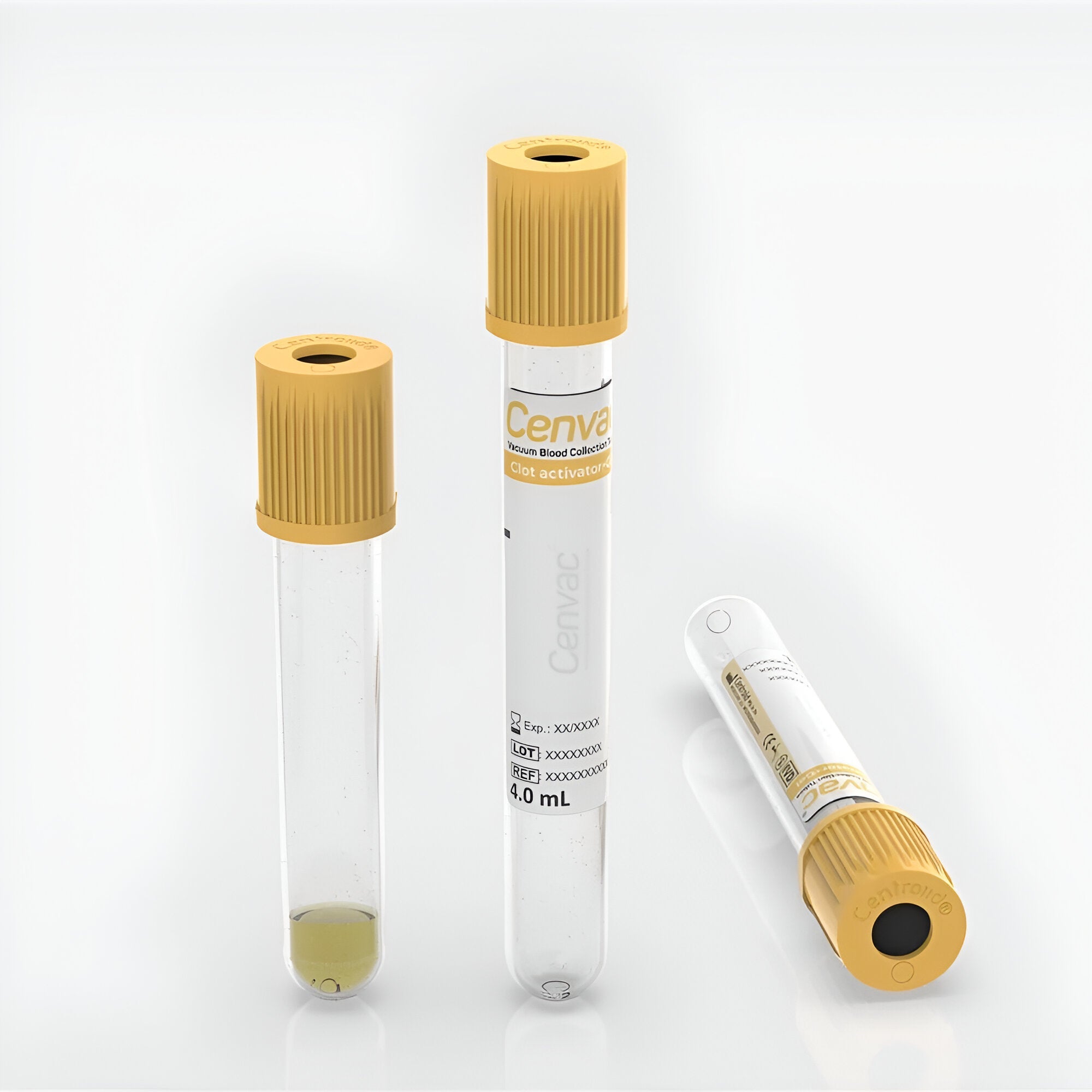 Cenvac Clot Activator Vaccum Blood Collection Tube - Global Surgicals