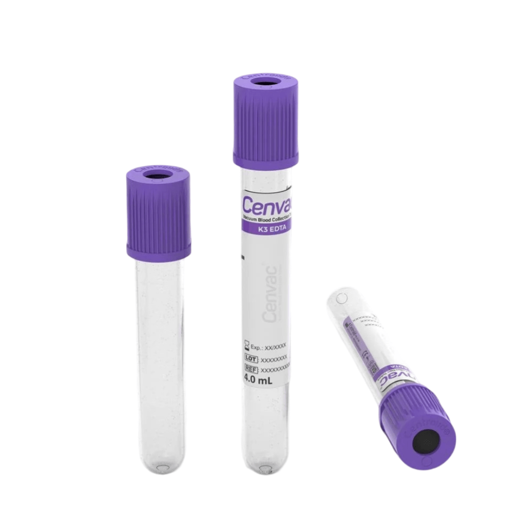 Cenvac K3 EDTA + NAF Vaccum Blood Collection Tube - Global Surgicals