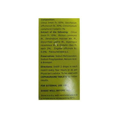 Cephagraine Nasal Drops 15ml - Global Surgicals