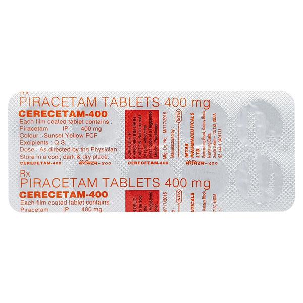 Cerecetam 400mg Tablet 10'S - Global Surgicals