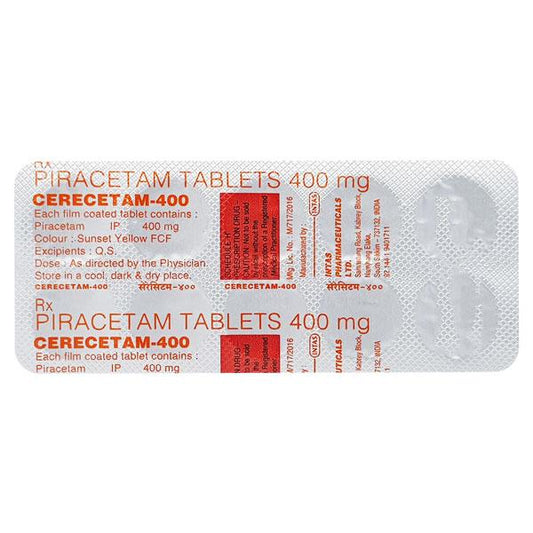 Cerecetam 400mg Tablet 10'S - Global Surgicals