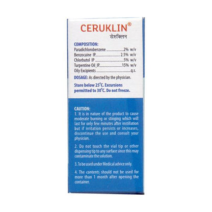 Ceruklin Ear Drops 10ml - Global Surgicals