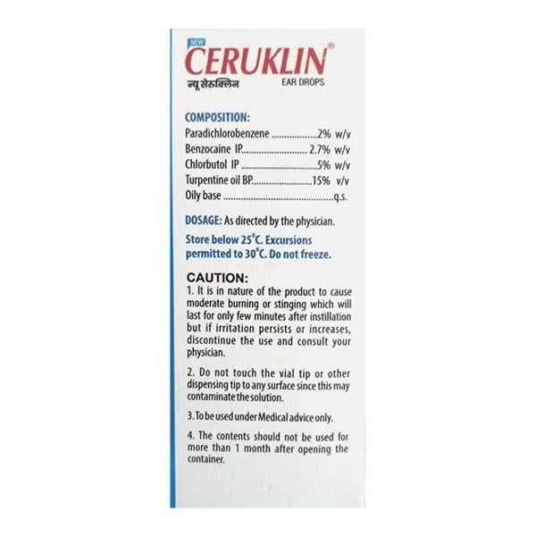 CERUKLIN NEW Ear Drops 10ml - Global Surgicals
