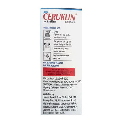 CERUKLIN NEW Ear Drops 10ml - Global Surgicals