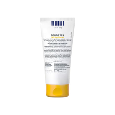 Cetaphil Sun SPF 50+ Light Gel Sunscreen (50ml) – Broad Spectrum, Water Resistant for Sensitive Skin