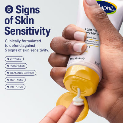 Cetaphil Sun SPF 50+ Light Gel Sunscreen (50ml) – Broad Spectrum, Water Resistant for Sensitive Skin