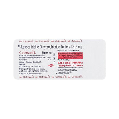 Cetrezol L Tablet 10'S - Global Surgicals