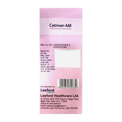 CETRIVER AM Syrup 60ml - Global Surgicals