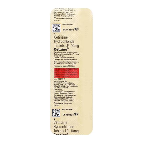Cetzine Tablet 10'S - Global Surgicals