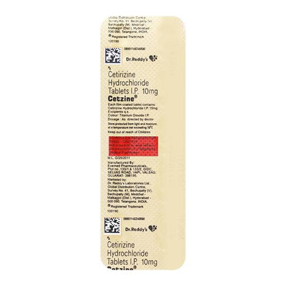 Cetzine Tablet 10'S - Global Surgicals
