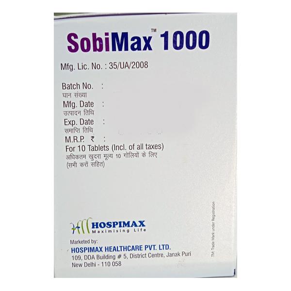 SOBIMAX 1000 Tablet 10's