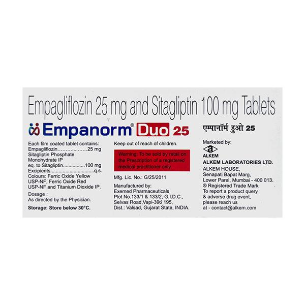 EMPANORM DUO 25 Tablet 10's