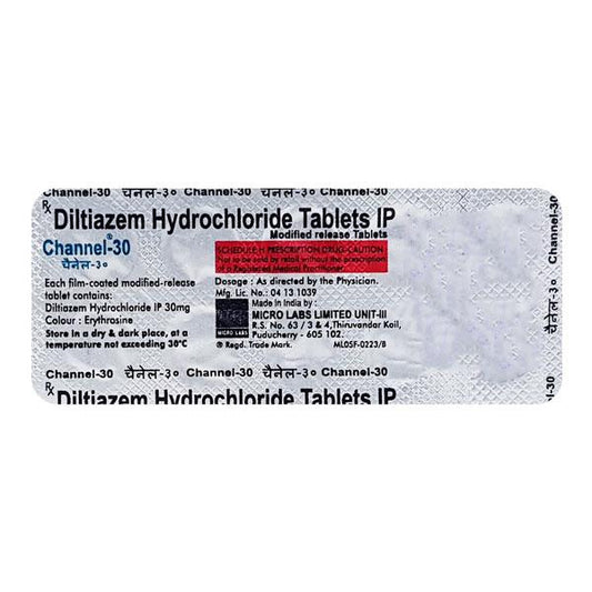 Channel 30mg Tablet 10'S - Global Surgicals
