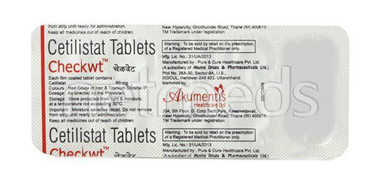 Checkwt 60mg Tablet 10'S - Global Surgicals