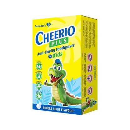 CHEERIO PLUS BUBBLE FRUIT FLAVOUR KIDS ANTI CAVITY Tooth Paste 75g - Global Surgicals