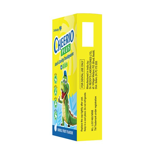 CHEERIO PLUS BUBBLE FRUIT FLAVOUR KIDS ANTI CAVITY Tooth Paste 75g - Global Surgicals