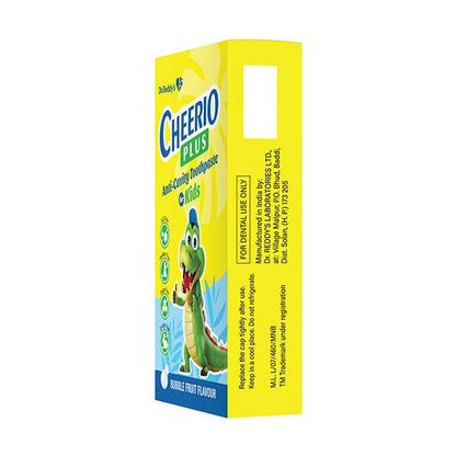 CHEERIO PLUS BUBBLE FRUIT FLAVOUR KIDS ANTI CAVITY Tooth Paste 75g - Global Surgicals