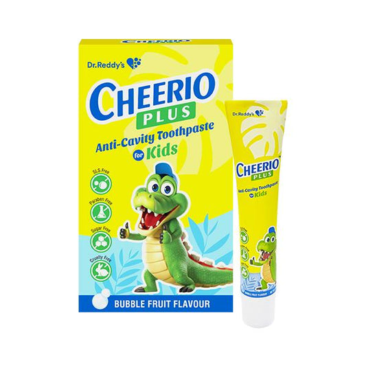 CHEERIO PLUS BUBBLE FRUIT FLAVOUR KIDS ANTI CAVITY Tooth Paste 75g - Global Surgicals