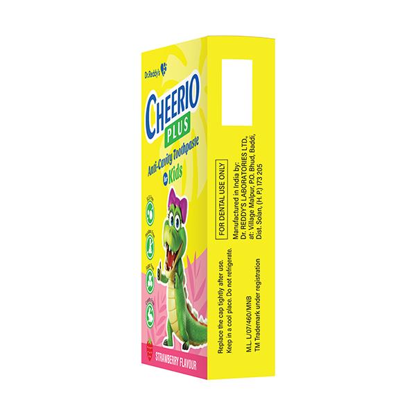 CHEERIO PLUS STRAWBERRY FLAVOUR KIDS ANTI CAVITY Tooth Paste 75g - Global Surgicals