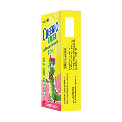 CHEERIO PLUS STRAWBERRY FLAVOUR KIDS ANTI CAVITY Tooth Paste 75g - Global Surgicals