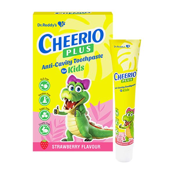 CHEERIO PLUS STRAWBERRY FLAVOUR KIDS ANTI CAVITY Tooth Paste 75g - Global Surgicals
