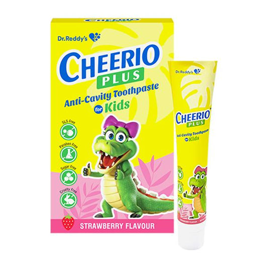 CHEERIO PLUS STRAWBERRY FLAVOUR KIDS ANTI CAVITY Tooth Paste 75g - Global Surgicals