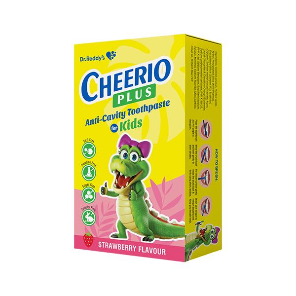 CHEERIO PLUS STRAWBERRY FLAVOUR KIDS ANTI CAVITY Tooth Paste 75g - Global Surgicals
