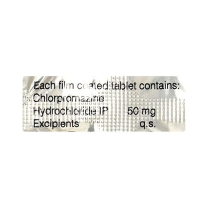 Chlorpromazine 50mg Tablet 10'S - Global Surgicals