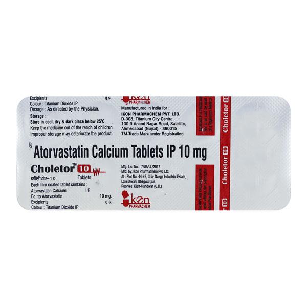 CHOLETOR 10 Tablet 10's - Global Surgicals