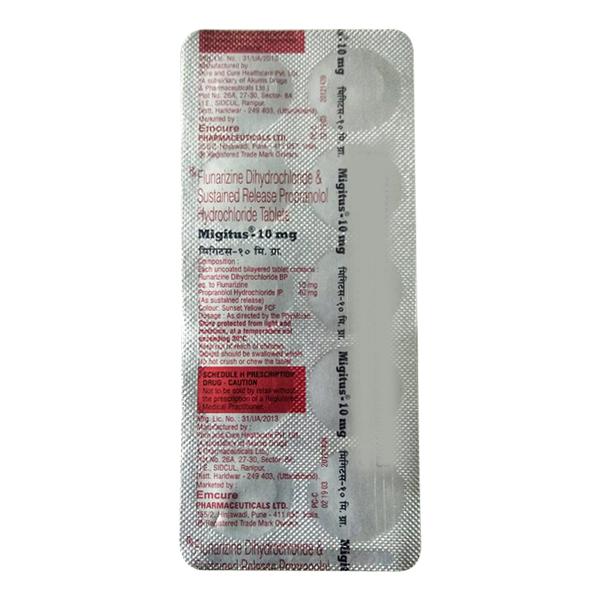 Migitus 10mg Tablet 10'S