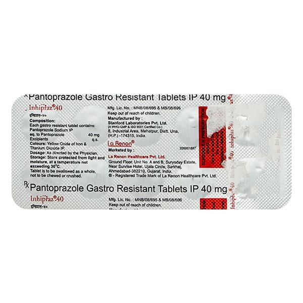 Inhipraz 40mg Tablet 10'S