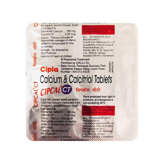 CIPCAL CT Tablet 15's - Global Surgicals