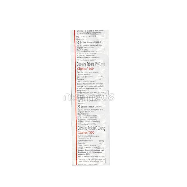 Citelec 500mg Tablet 10'S - Global Surgicals